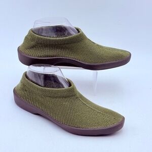 Arcopedico LS Knit Oxford Shoes Olive Green Women EUR 39 US 8.5 Slip On Comfort